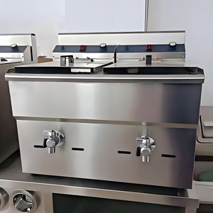 Truy cập hàng đầu gas Nồi chiên sâu với Temp dầu tap tự động khoai tây chiên công suất lớn chiên Máy 20L + 20L Tank Fryer với dầu tap - Product Image 6
