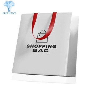 China Manufacturers Cheap Handbag Black and White Paper Bag With Logo Print - Product Image 6