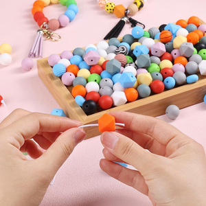 BPA Free Food Grade Silicone <strong>Teething</strong> Beads 9mm 12mm 15mm 19mm Round Focal Beads for Pen Baby <strong>Teething</strong> <strong>Jewelry</strong> Making Keychain - Product Image 2