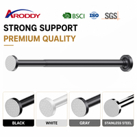 ARODDY Factory Direct Tringle à rideau à tension sans perçage avec verrouillage interne 25 mm, 1,6-2,5 m, en acier au carbone, antirouille, robuste