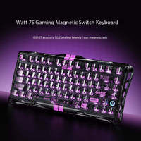 GravaStar Mercury V75 Lite 75% Wired Hall Effect Keyboard 8K Hz 0.01mm RT Hot Swappable Transparent RGB for PC Gaming