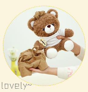 Poupée ours en peluche et <span class=keywords><strong>lapin</strong></span> <span class=keywords><strong>peintre</strong></span> de huit pouces sangle arrière amovible PP coton rempli cadeau d'anniversaire pour enfants avec pince - Product Image 5