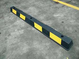 Butée de stationnement en caoutchouc flexible noir pour voiture, camion, avertissement routier - Product Image 4