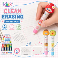 Gomme à effacer rétractable KAIX Clean Erasing Wholesale, motif fruit mignon, sans résidu, pour la correction des étudiants