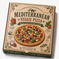 Carton d'expédition pour pizza en carton ondulé écologique et recyclable, avec laminage en feuille d'or et papier couché pour l'emballage alimentaire