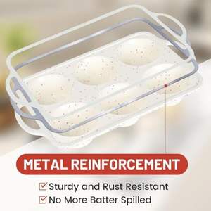 Molde para Muffins Rectangular Jumbo <span class=keywords><strong>JOHO</strong></span> BAKING, Antiadherente, de Silicona de 3.5 Pulgadas, 6 Cavidades, con Marco Metálico Reforzado, Apto para Horno, Ecológico - Product Image 2