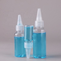 Empty 5ml to 500ml clear Plastic Hair Oil Squeeze Applicator Packaging Bottle With Twist-open Dispensing Cap