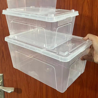 Cage à reptiles empilable en gros avec de grands trous de ventilation 32*22*15cm, conteneur d'élevage en plastique