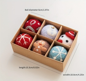 New Arrival Christmas Decorations Felt Snowflake Christmas Tree <b>Ornament</b> Balls <b>Small</b> Hanging Pendants for Christmas Decoration - Product Image 6