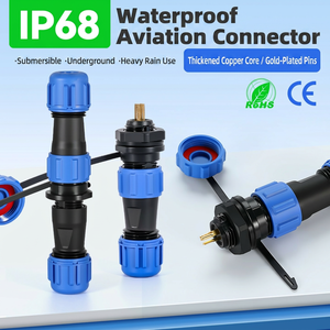 Connecteur d'aviation en cuivre étanche IP68 SP11, 2-5 broches, 5A 125V, avec écrou de <span class=keywords><strong>soudure</strong></span> arrière, fiche industrielle circulaire, montage sur panneau pour soudage - Product Image 1