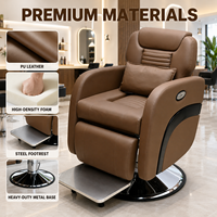 Fauteuil de Barbier Électrique Moderne XFMC Confortable, Inclinable Hydraulique, Portable, pour Salon de Coiffure et Esthétique