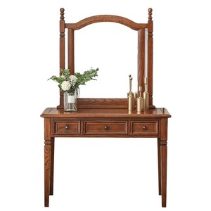 American Country Style Ash Wood Dressing Table With Mirror Bedroom Set Three Piece Furniture - Product Image 5