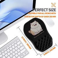 Tapis de clavier ergonomique avec repose-poignet antidérapant PC Base en silicone PU Tapis de bureau en mousse à mémoire de forme pour les jeux de bureau Tapis de souris en EVA confortable