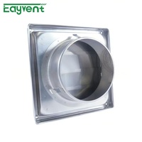 Grille de ventilation carrée en acier inoxydable 304 à volet à gravité pour systèmes CVC, hôpitaux et gymnases - Offre Spéciale