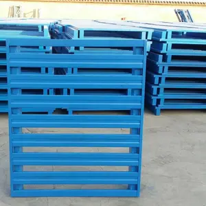 Wholesale Customized Heavy Duty Double Side Metal Pallets Cargo Storage Equipment Stackable Logistics Warehouse Flat Steel