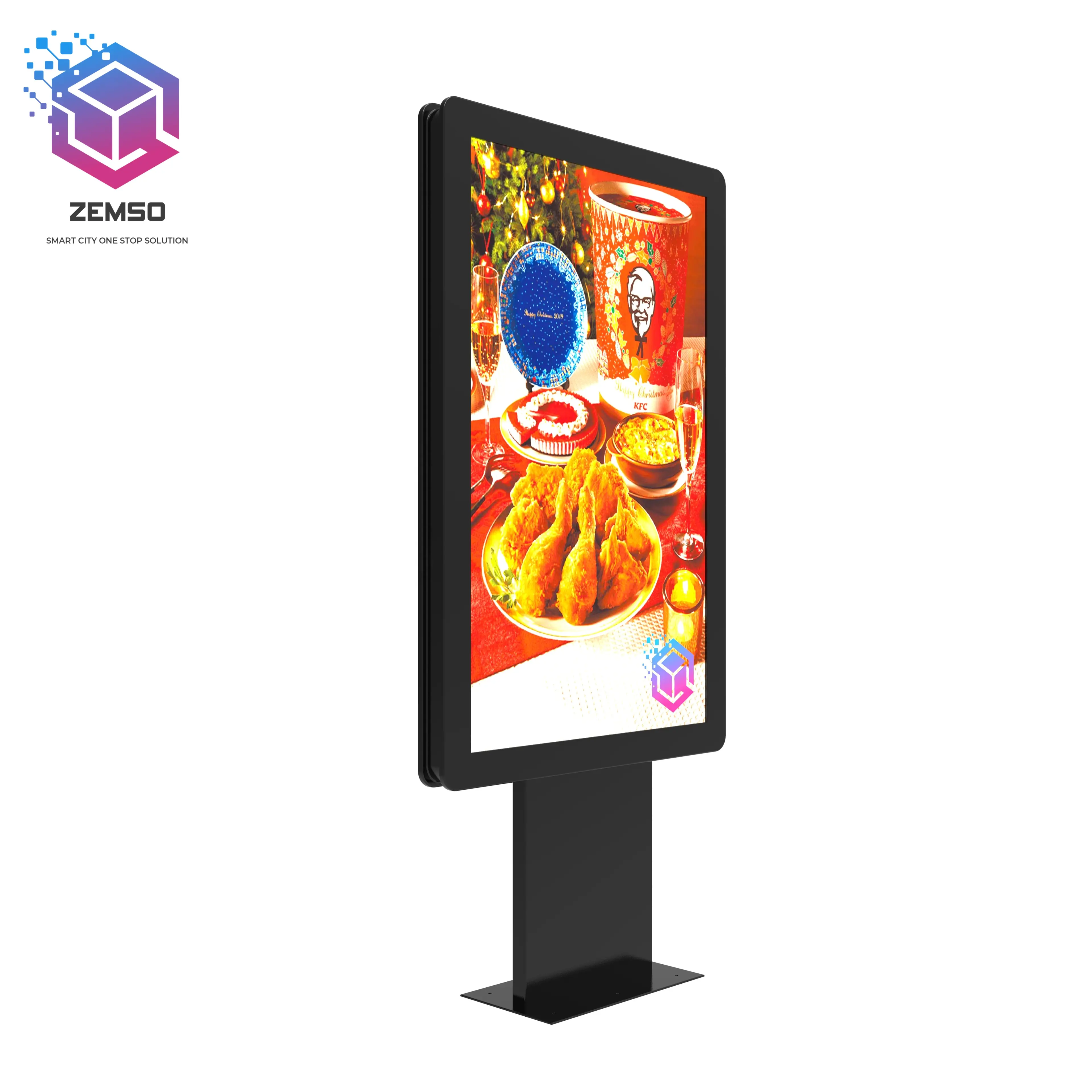 रेस्तरां और होटल की आपूर्ति मंजिल स्टैंड विज्ञापन एलसीडी टीवी 55 इंच hd प्रदर्शन डिजिटल signage एलसीडी विज्ञापन प्रदर्शन