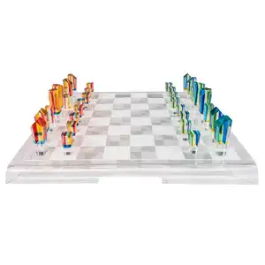 Conjunto de xadrez acrílico personalizado direto de fábrica chinesa