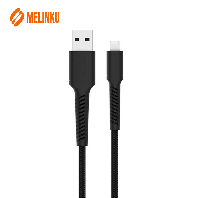 Melinku DC-20 1M 3A/5A Fast Charging Nylon USB Data Cable for iPhone 14/13/12/11 Computer & Camera High-Speed Charging
