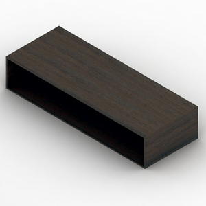 Modern <b>Open</b> Compartment Cabinet 100x38 H20 Glossy White Living Room Storage Unit - Product Image 3