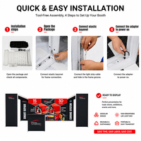 Solution de projet tout-en-un, stand d'exposition modulaire flexible, taille personnalisée, installation rapide sans outils, pour salon professionnel