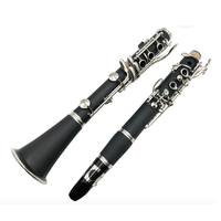 Wholesale Woodwind Instrument Black Silver Plated 17key Clarinet for Beginner