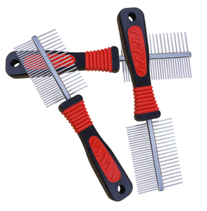 Pettini per cani in metallo con denti larghi in acciaio inossidabile per capelli lunghi e corti - Product Image 5