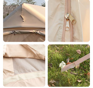 12 ㎡ Tente de camping gonflable, tente de camping gonflable avec grand hublot, tente gonflable imperméable en tissu Oxford avec protection solaire - Product Image 4