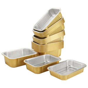 Rectangular Aluminum <b>Foil</b> <b>Containers</b> 750ml 930ml Food Grade BBQ Takeout Boxes - Product Image 1