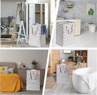 Grands paniers de rangement pliables en coton écologiques, multifonctionnels et peu encombrants pour la chambre et la salle de bain
