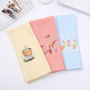 Tea Towels Double Layer Cotton Yarn 42x61 Cm Embroidered <b>Kitchen</b> Use - Product Image 1