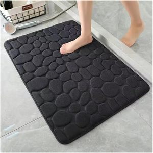 Flannel Memory Cotton Striped Pattern Water Absorption Anti-<b>slip</b> Bathroom <b>Slip</b> Rug Memory Foam Shower Floor <b>Mats</b> Home - Product Image 1