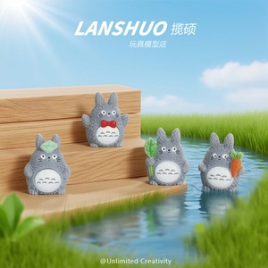 ตุ๊กตาเรซิ่นโทโทโร่ขนาดเล็ก ของตกแต่ง 3 มิติสำหรับวางบนโต๊ะ ใช้ตกแต่งโทรศัพท์และเป็นเครื่องประดับ - Product Image 4