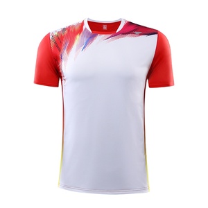 Neuheiten Unisex Schlichte Outdoor-Sport-T-Shirts für Herren mit lockerem Schnitt und Print, Farbkombination für Badminton - Product Image 1