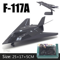 Prix de gros Jouets pour enfants Matériau métallique en alliage Avion de chasse 3D moulé sous pression Modèle d'avion B2/F35/F16 /SU35/F18/SR71/F18/F117