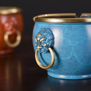 Copper Ashtray Round Large Size Nordic <b>Style</b> Tea Ceremony Accessory Home Living Room Use - Product Image 3