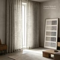 Rideaux occultants plissés en lin de haute qualité sur mesure en gros. Convient aux chambres à coucher et aux salons.