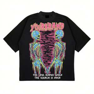 Conjunto de Camiseta deportiva informal para hombre, ropa de calle de verano sólida de poliéster/algodón de punto transpirable - Product Image 3