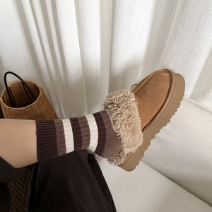 Chaussures d'hiver et d'automne pour femmes, à semelle épaisse, en laine rembourrée, chaudes, décontractées, une pièce, à enfiler, en coton, de créateur, pour l'extérieur - Product Image 6