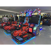 Machine de jeu de course automobile 5DX à monnayeur, simulateur de course de moto et de voiture, machine d'arcade de course, personnalisée, en promotion pour centre de jeux
