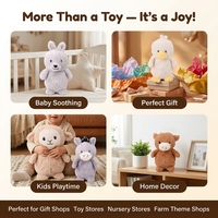 Ensemble de jouets en peluche Kawaii : Mouton, Lapin, Cochon, Vache, Canard, Âne – Animaux de la ferme doux et mignons pour la décoration de la maison et cadeau de chambre d'enfant