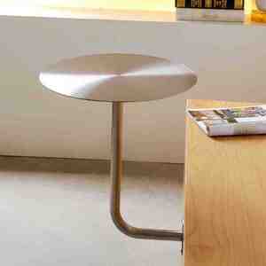 Mesa de centro redonda pequeña de acero inoxidable de estilo moderno para exteriores para cafeterías, librerías, bibliotecas y estudios - Product Image 4
