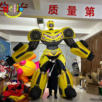 Énorme marionnette robot gonflable meilleure vente accessoires d'événement de défilé avec éclairage costume de monstre gonflable