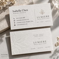 Cartes de visite personnalisées haut de gamme en papier coton pour salon de beauté, spa médical, impression de logo, design de carte de visite personnalisée de luxe