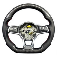 Volant en fibre de carbone pour Volkswagen V/W Beetle Amarok T Roc T Cross Arteon, accessoires de modification intérieure