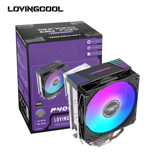 Refroidisseur CPU LOVINGCOOL 120 mm pour les constructeurs de systèmes, 4 caloducs, empilement de dissipateurs fins, éclairage RVB, compatible, réduction de prix en gros - Product Image 1