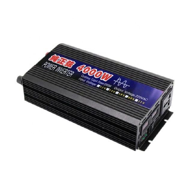 Pure Sine Wave Inverter Power 4000W 3000W 2000W  12V 24V To AC 220V Voltage 50/60HZ Converter Solar Car Inverters With LED Dis
