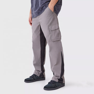 Nuovo Design pantaloni da strada bicolore Custom Logo pannello Color Block tattico pantalone Multi tasca <span class=keywords><strong>Cargo</strong></span> pantalone da uomo - Product Image 4