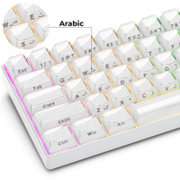 XVX Keycaps Arabes Jelly avec Impression Latérale Profil OEM pour Claviers Gaming (113 touches) PBT Mécanique Personnalisé Anglais