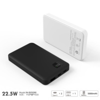 Batterie externe semi-solide NITIKA 5000mAh 20W PD, chargeur portable à charge rapide triple port, certifié PSE