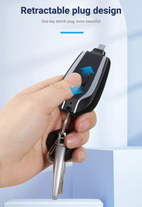 Xách tay 1500mAh-2000mAh công suất cao ngân hàng điện pin keychain Torch 3000mAh sao lưu 5V khuyến mại Cáp Mini vòng chìa khóa - Product Image 5